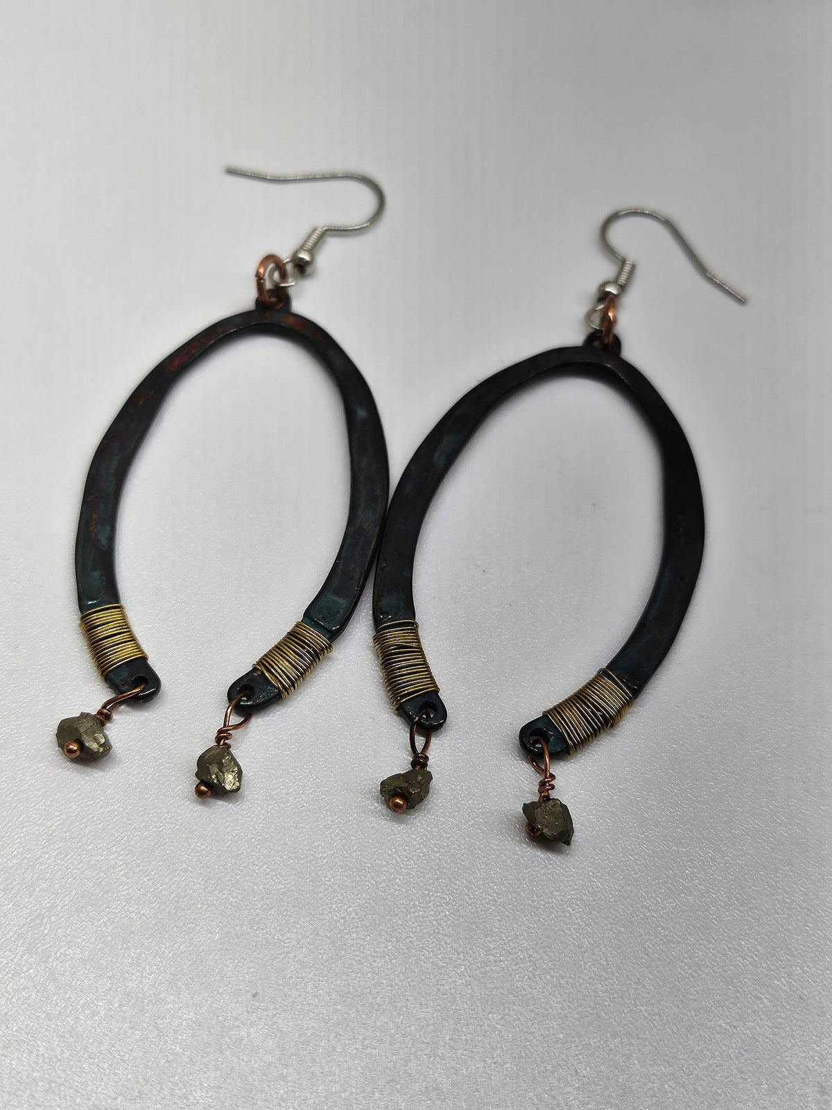 Textured Metal  Wire Wrapped Dangle Earrings for Stylish Everyday Wear Lightweight  Comfortable Fashion Jewelry