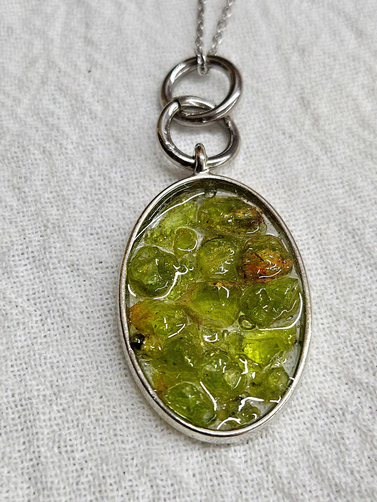 Hawaiian Peridot Pendant Necklace - Rustic Boho Handmade Jewelry Gift for Her - Unique Beachy Accessory with FREE Shipping