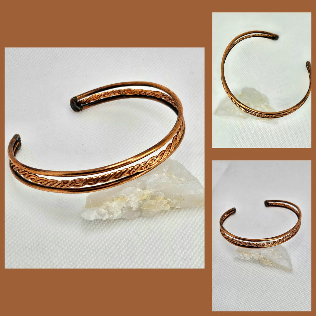 Handmade Raw Copper Twist Cuff Bracelet for Rustic Boho Style Unique Gift with FREE Shipping Perfect for Everyday Wear
