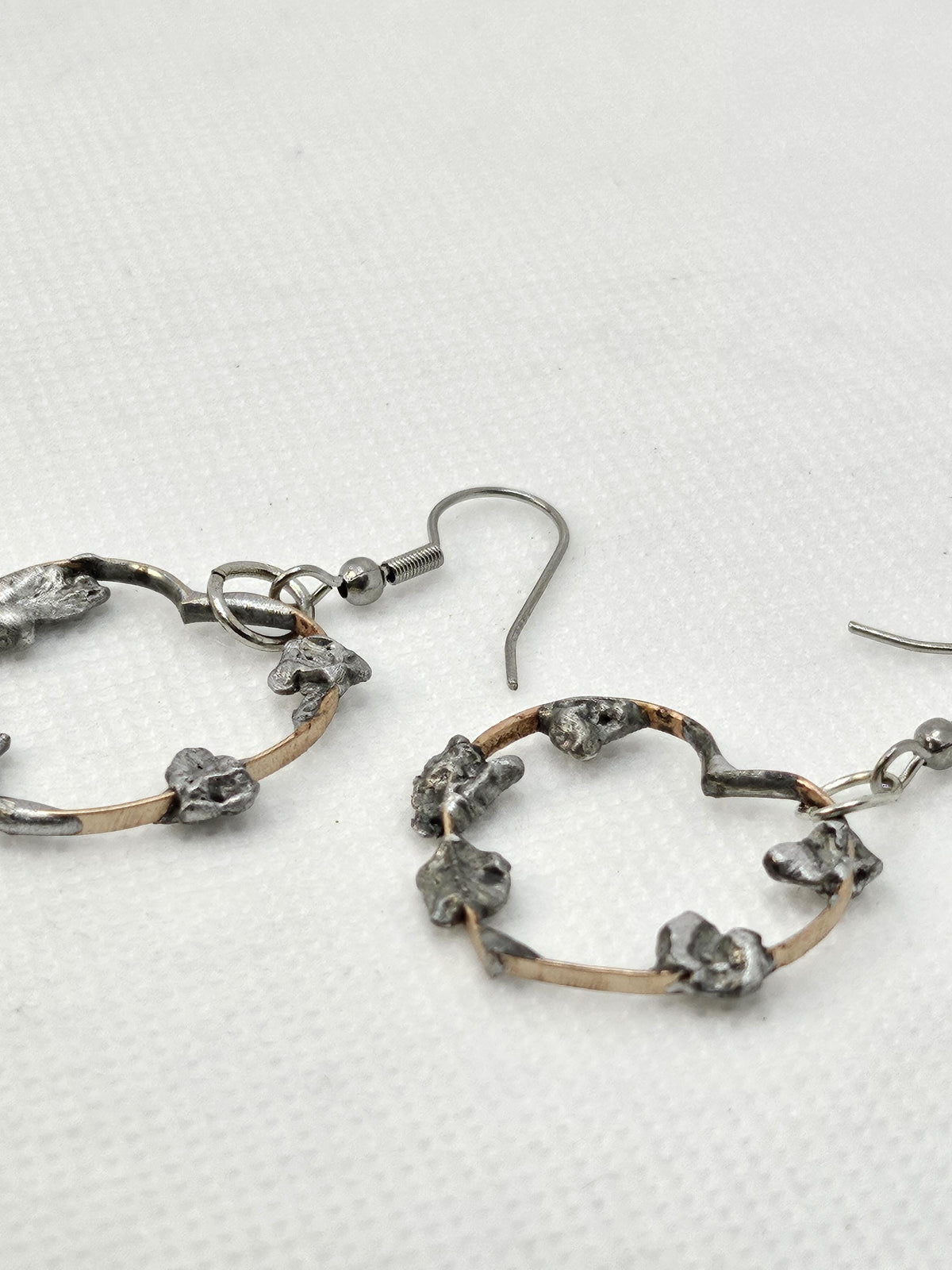 Handcrafted Pink Freshwater Pearl Necklace  Earring Set with Sparkling Pyrite Accents Durable Copper Wire Stainless Steel Hooks