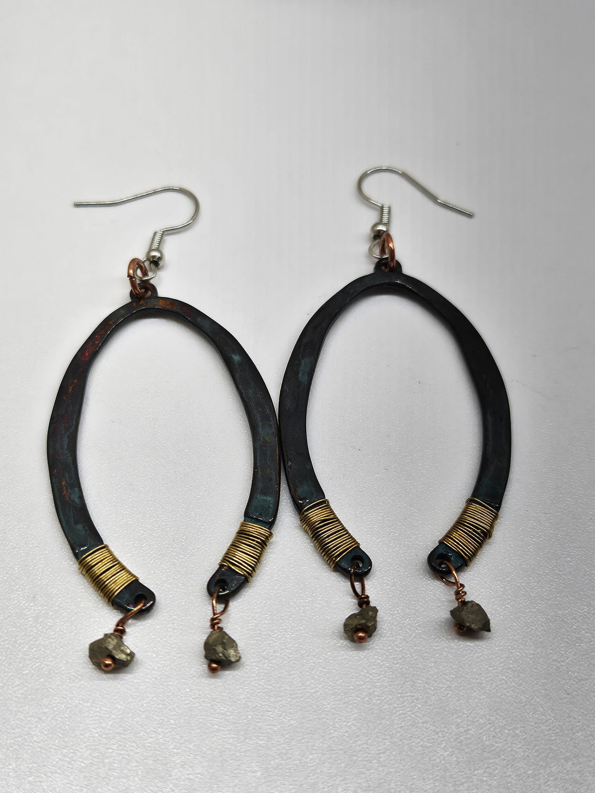 Textured Metal  Wire Wrapped Dangle Earrings for Stylish Everyday Wear Lightweight  Comfortable Fashion Jewelry