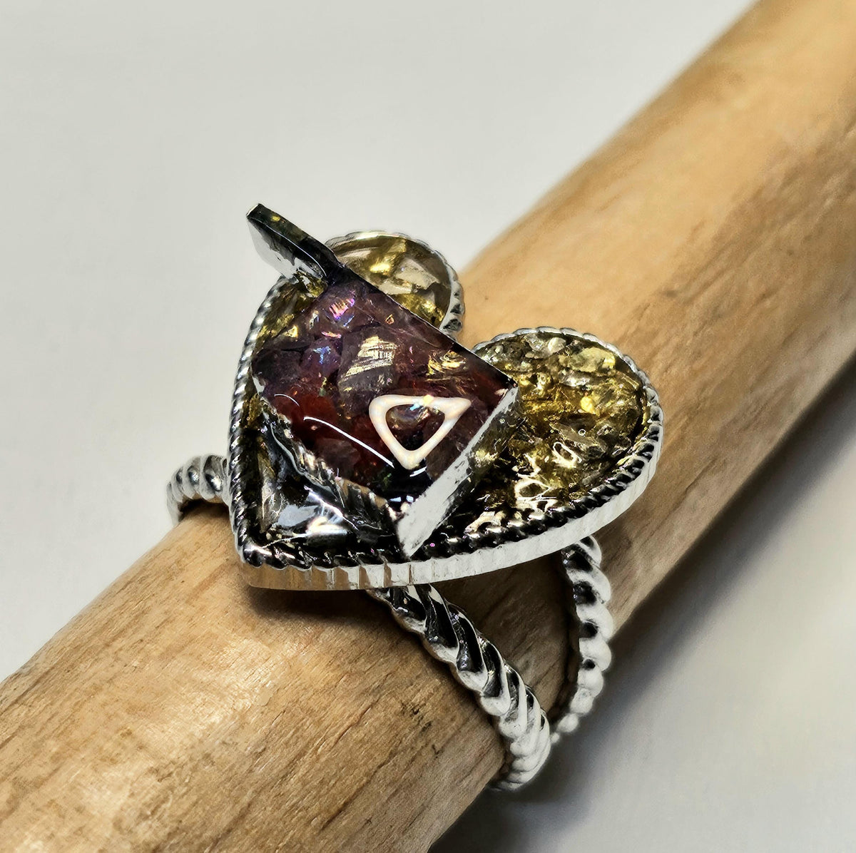 Oklahoma State Stainless Steel Ring - Rustic Boho Handmade Jewelry Gift for Her - Unique Statement Piece for Everyday Wear
