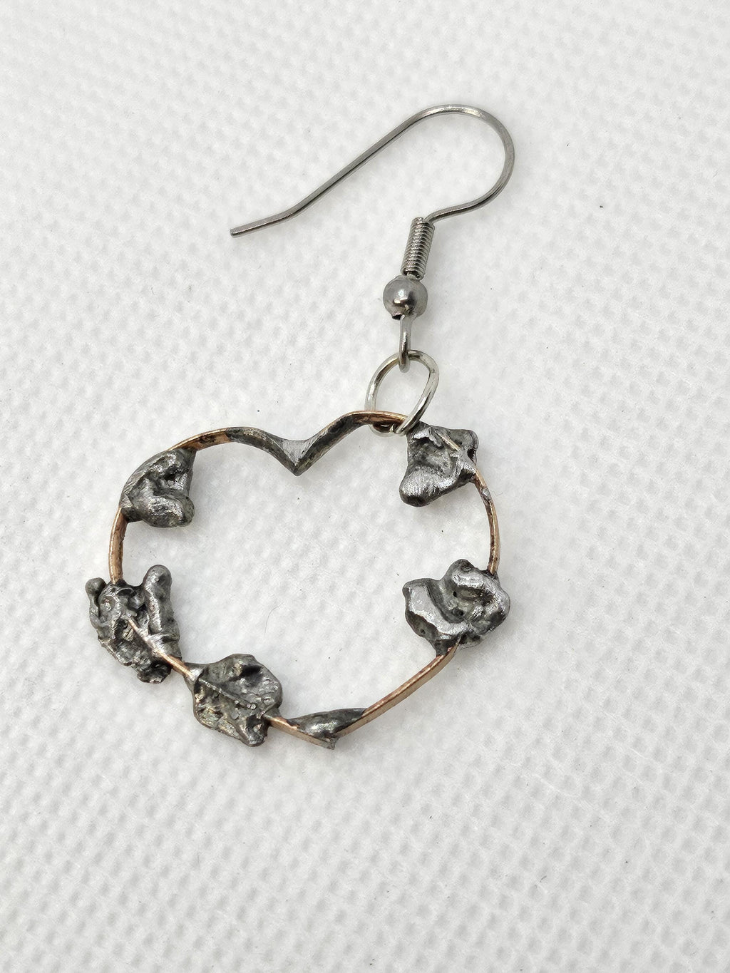 Handmade Pearl & Pyrite Pendant Necklace Earrings Set
