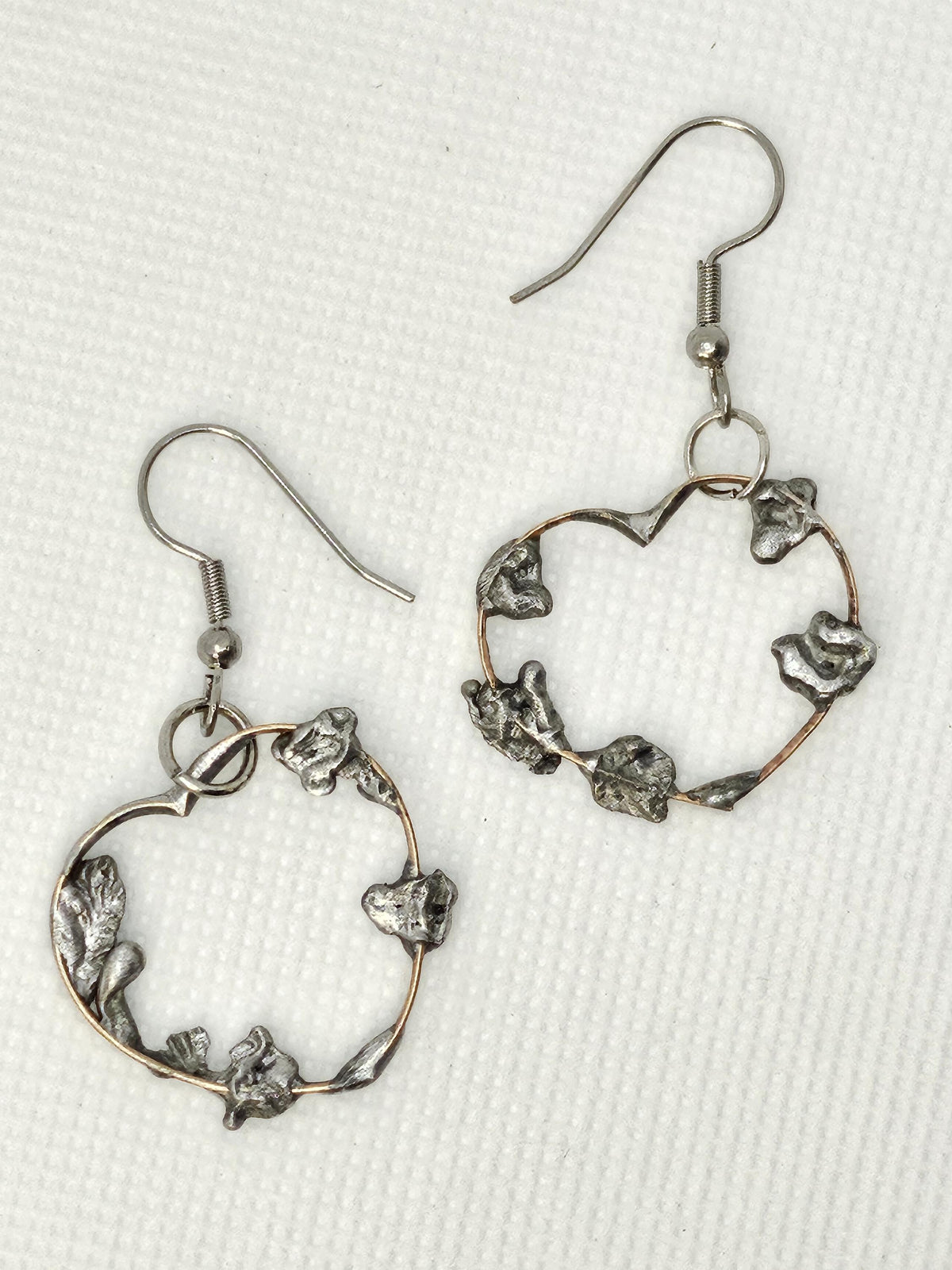 Handmade Pearl & Pyrite Pendant Necklace Earrings Set