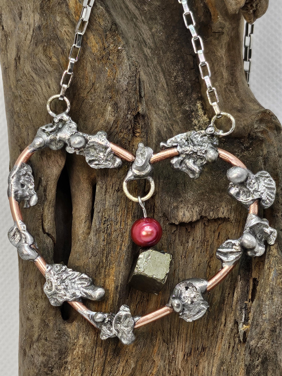 Silver Solder & Clear Quartz Pendant