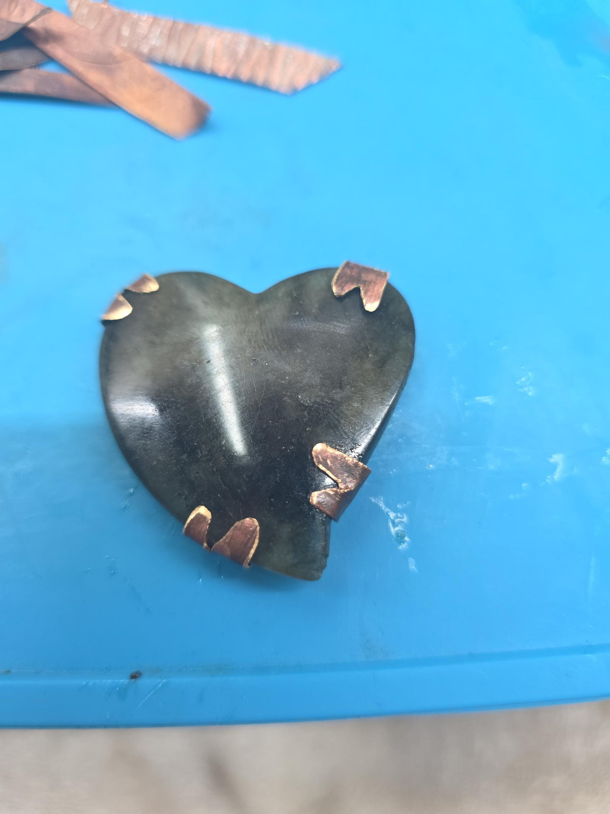 Bound Heart Necklace – Rustic Claw-Set Stone Pendant, Handmade Mixed Metal Jewelry, Labradorite Heart Necklace| Unbroken Collection