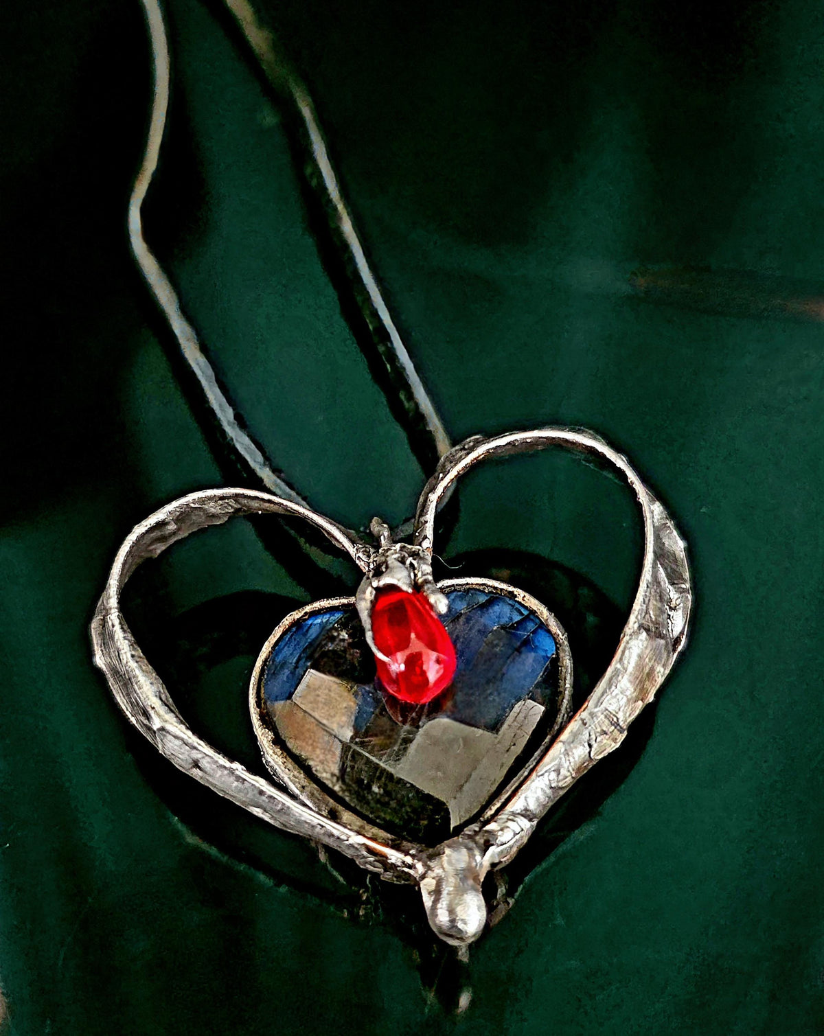 UNBROKEN “Still Beating” – Hand-Forged Copper Heart Pendant, Rebuilt Heart Jewelry, Rustic Warrior Necklace, Hammered Metal Armor Pendant