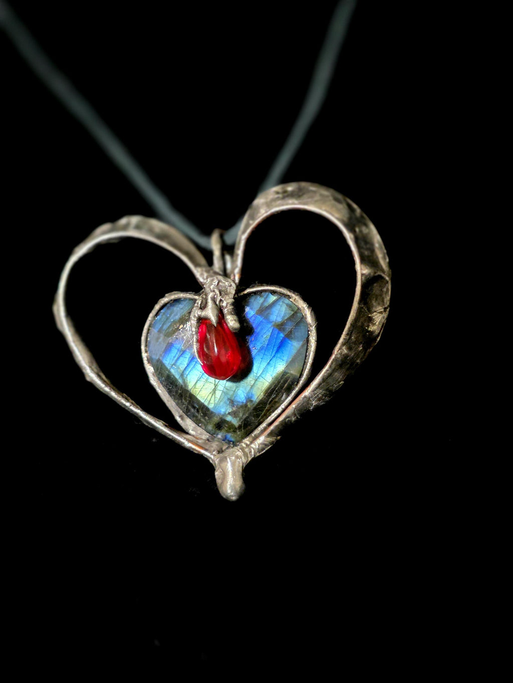 UNBROKEN “Still Beating” – Hand-Forged Copper Heart Pendant, Rebuilt Heart Jewelry, Rustic Warrior Necklace, Hammered Metal Armor Pendant