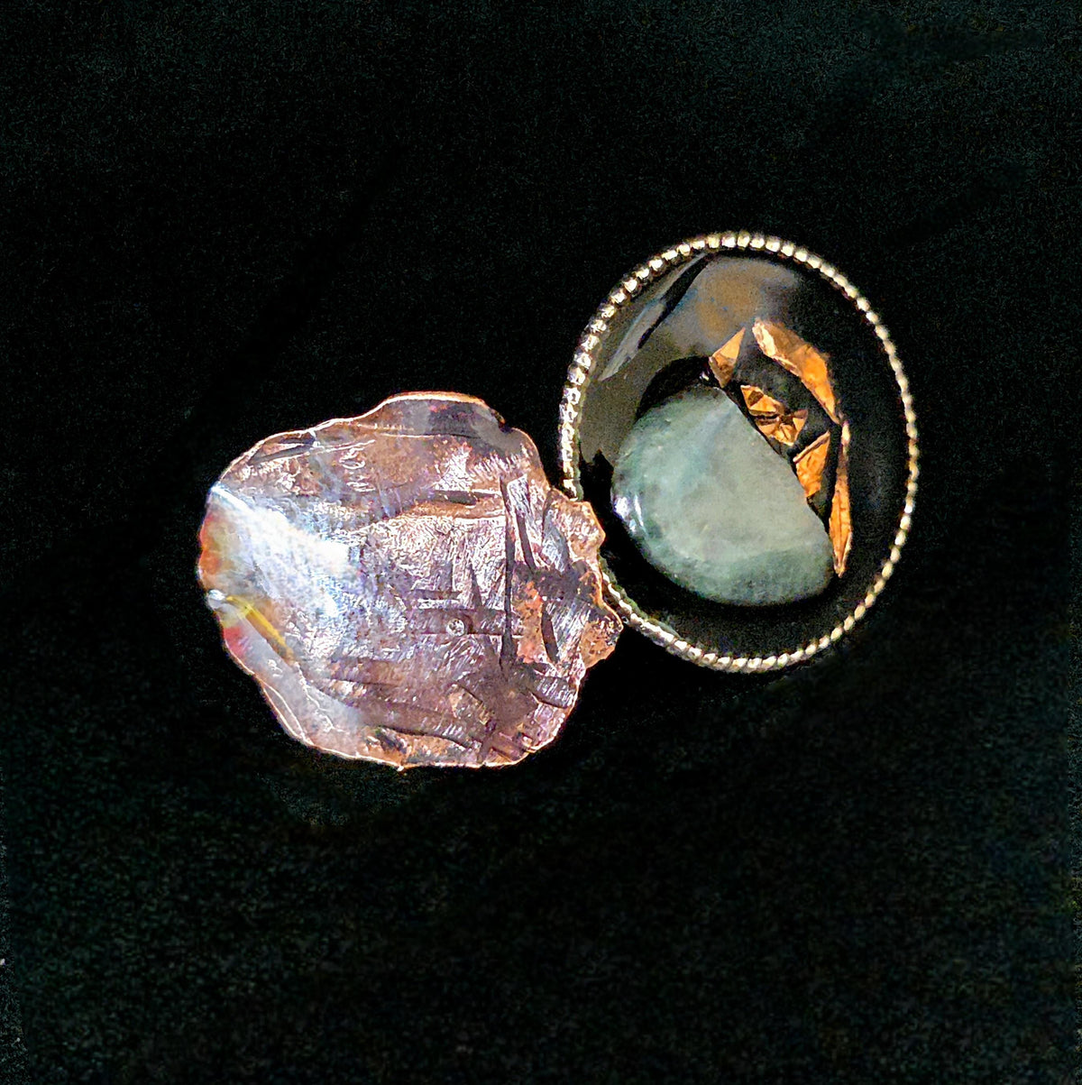 Shielded Heart Earrings – UNBROKEN Handcrafted Copper Shield Earrings with Aventurine Heart, Warrior Jewelry