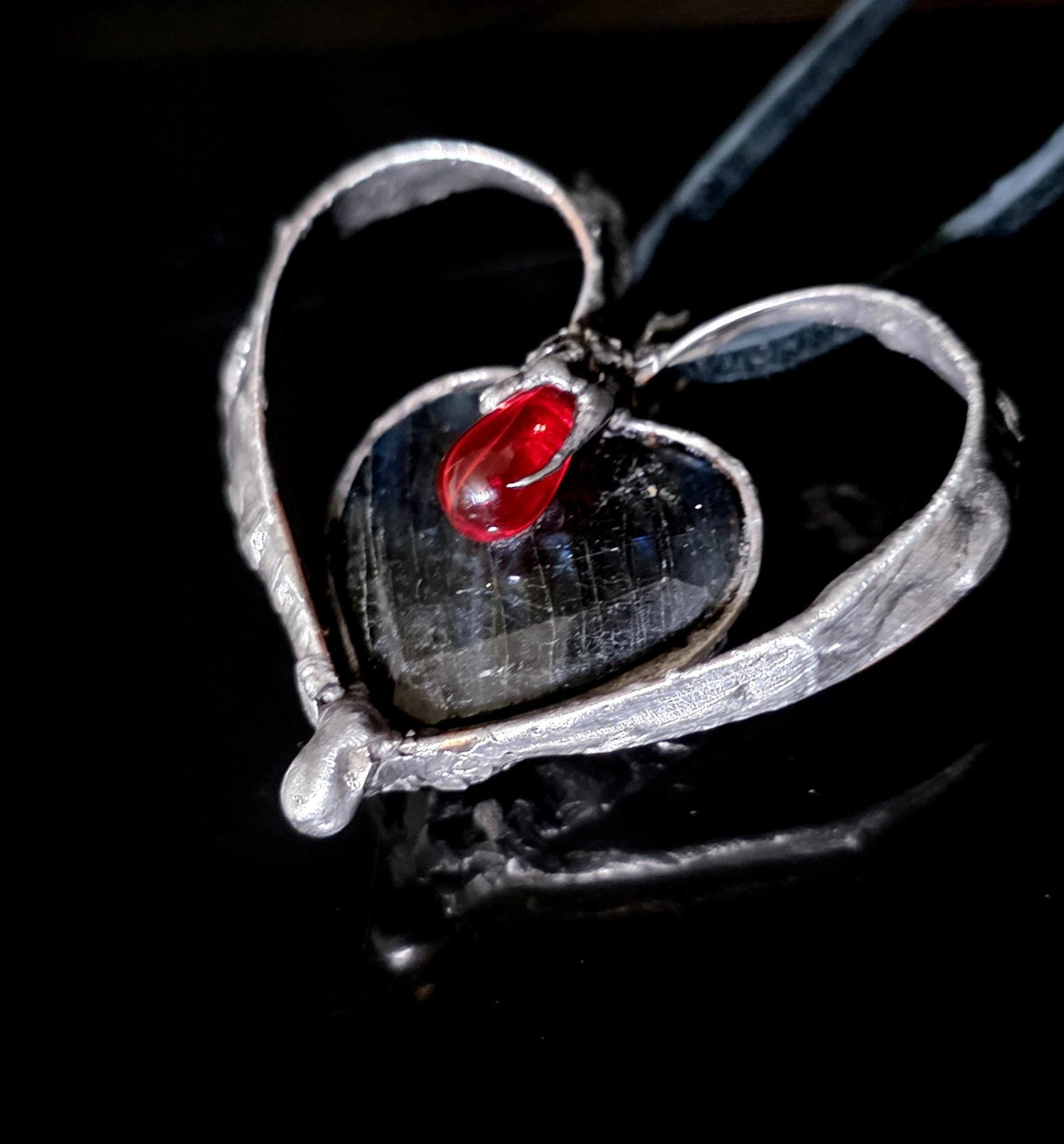 UNBROKEN “Still Beating” – Hand-Forged Copper Heart Pendant, Rebuilt Heart Jewelry, Rustic Warrior Necklace, Hammered Metal Armor Pendant