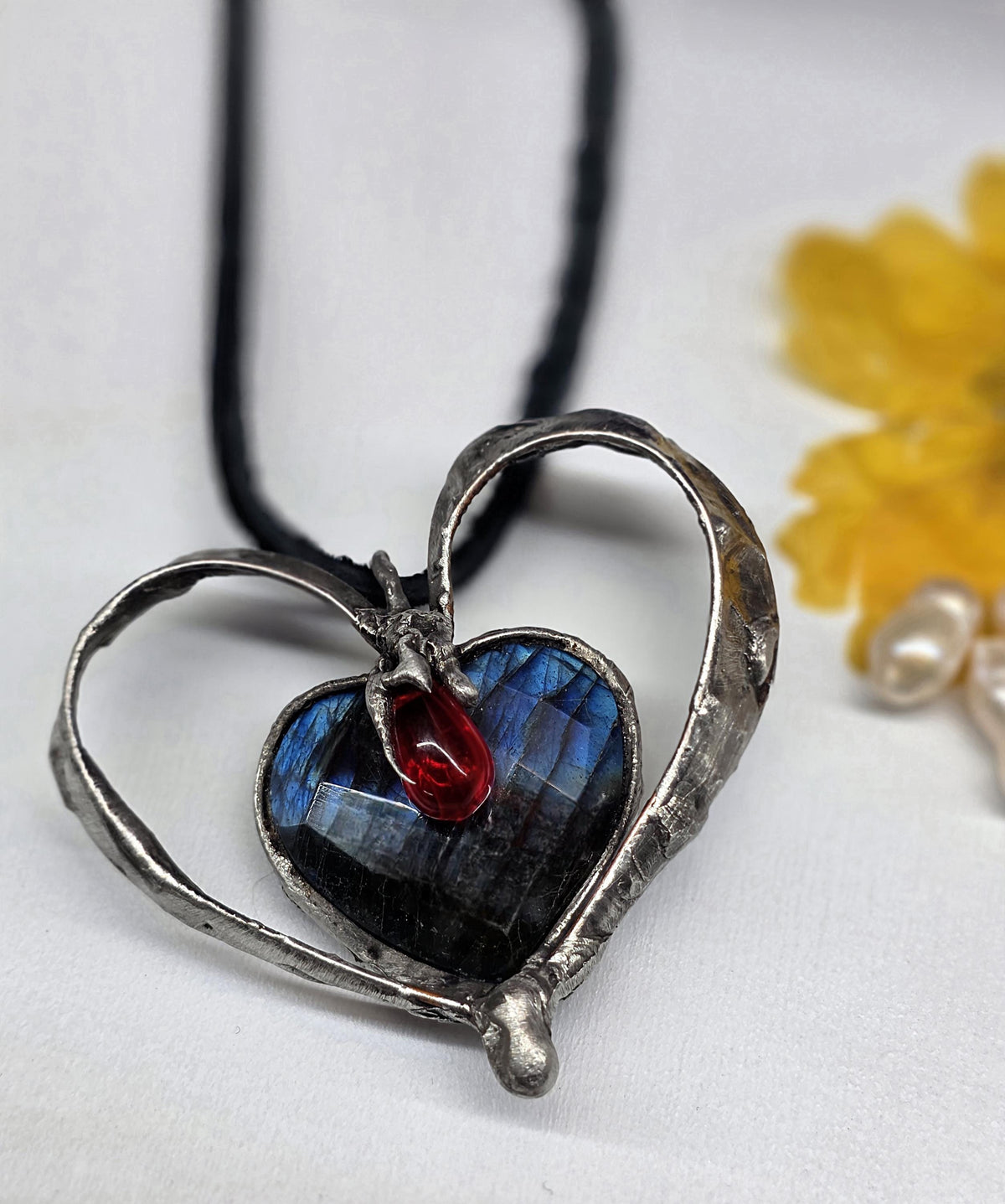 UNBROKEN “Still Beating” – Hand-Forged Copper Heart Pendant, Rebuilt Heart Jewelry, Rustic Warrior Necklace, Hammered Metal Armor Pendant