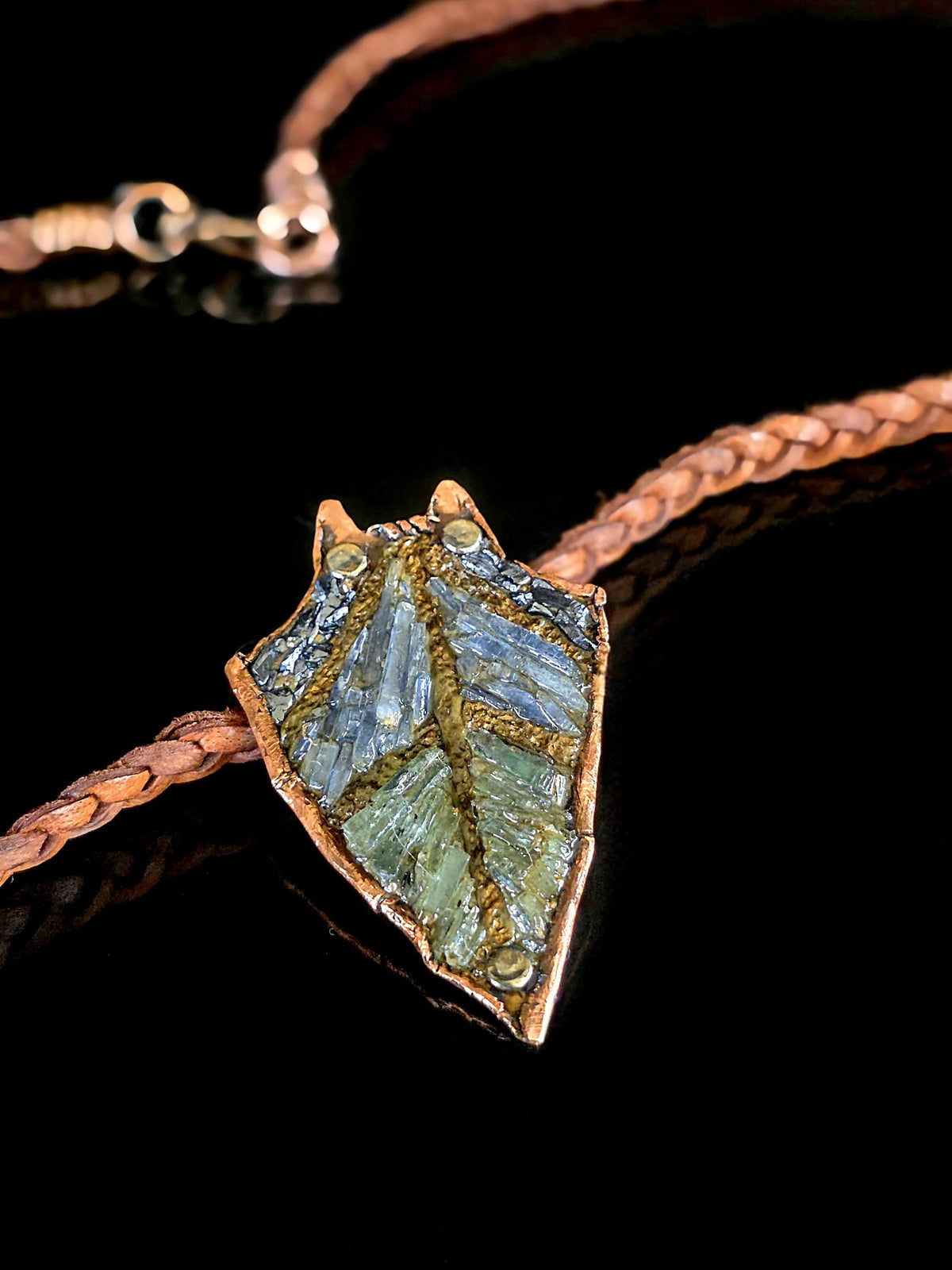 RESURGENT – We Knew Hell But Chose Not to Stay, “I Remain” Copper Necklace, Pearl & Hematite Pendant, Handmade Rustic Survivor.
