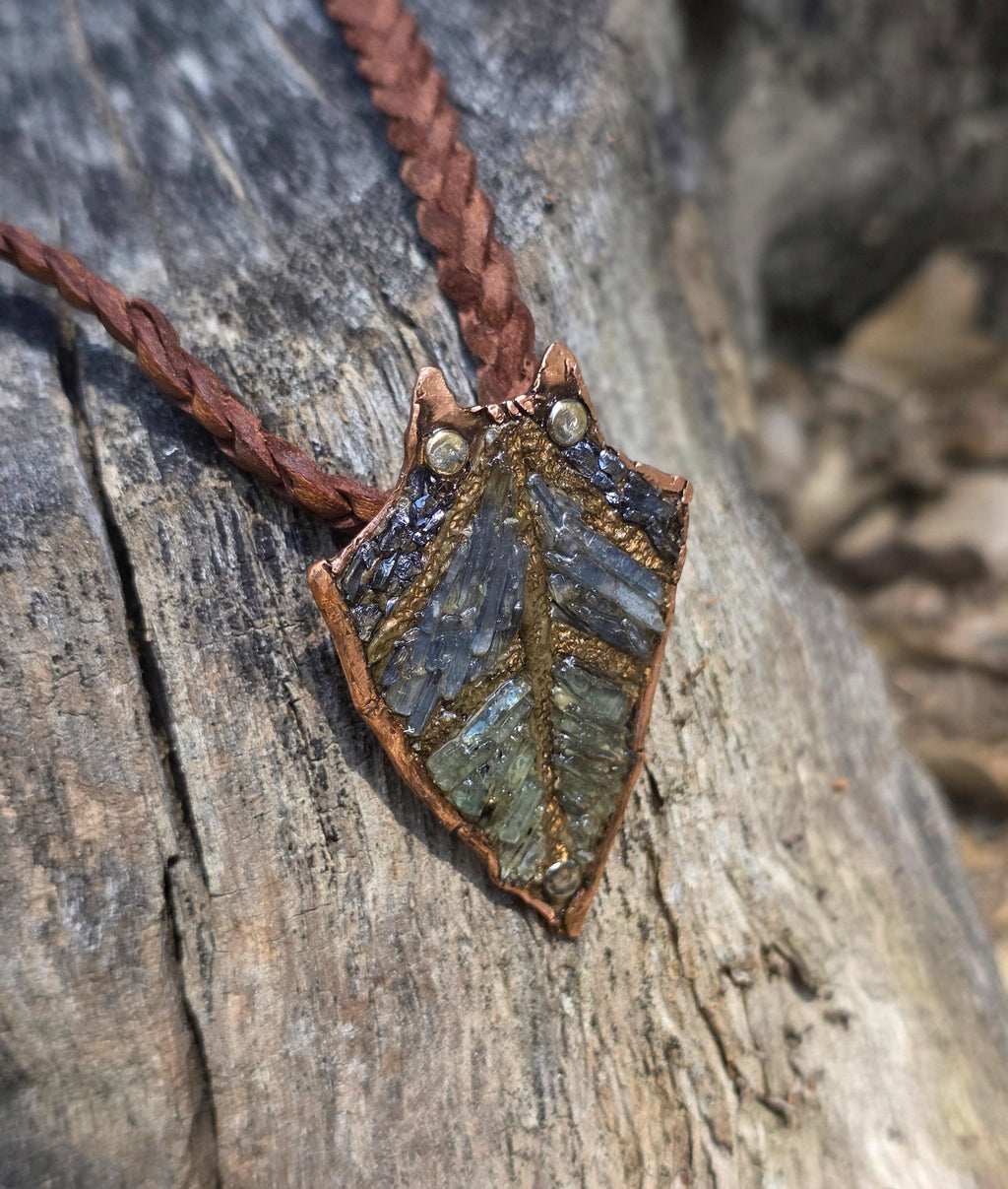 RESURGENT – We Knew Hell But Chose Not to Stay, “I Remain” Copper Necklace, Pearl & Hematite Pendant, Handmade Rustic Survivor.