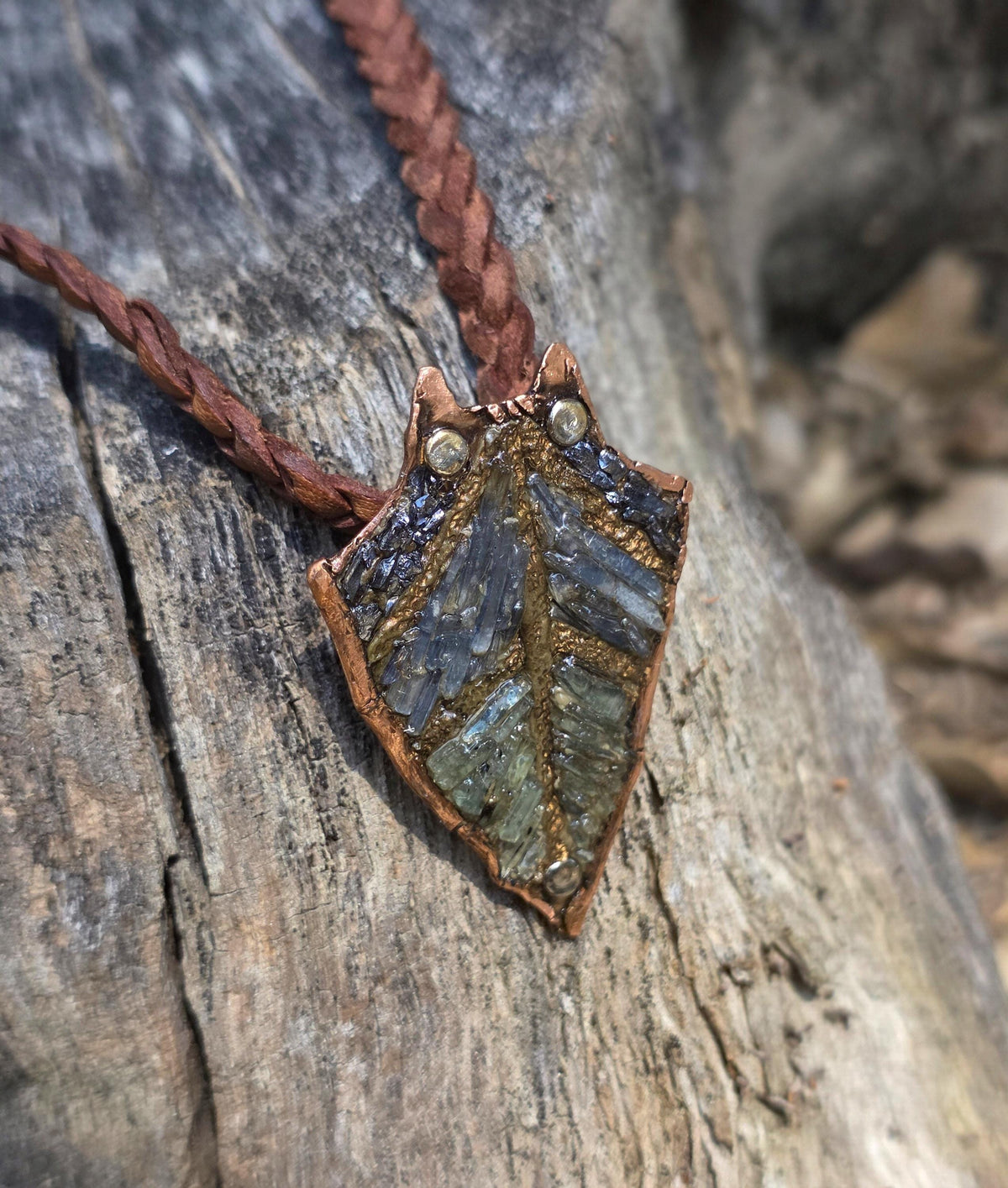RESURGENT – We Knew Hell But Chose Not to Stay, “I Remain” Copper Necklace, Pearl & Hematite Pendant, Handmade Rustic Survivor.