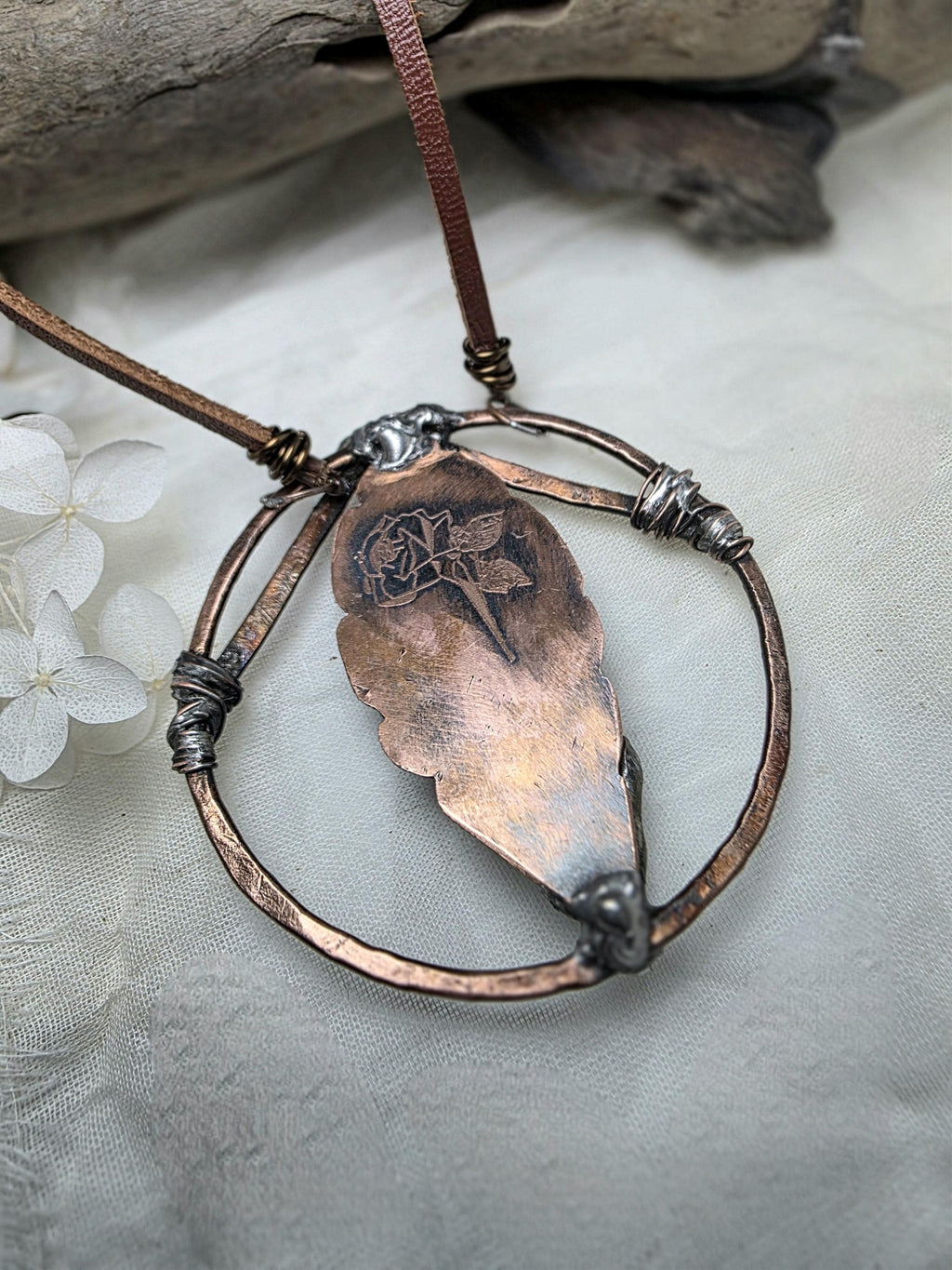 Just Me Labradorite Copper Pendant, No War Today Statement Necklace, Handmade One of a Kind Artisan Jewelry. Just me