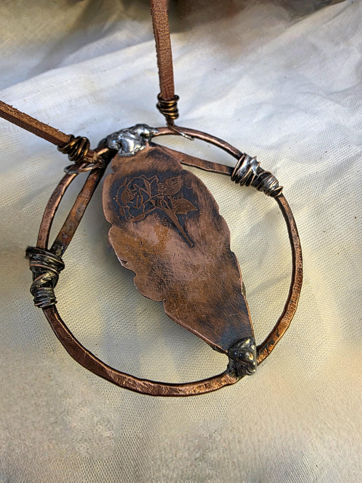 Just Me Labradorite Copper Pendant, No War Today Statement Necklace, Handmade One of a Kind Artisan Jewelry. Just me