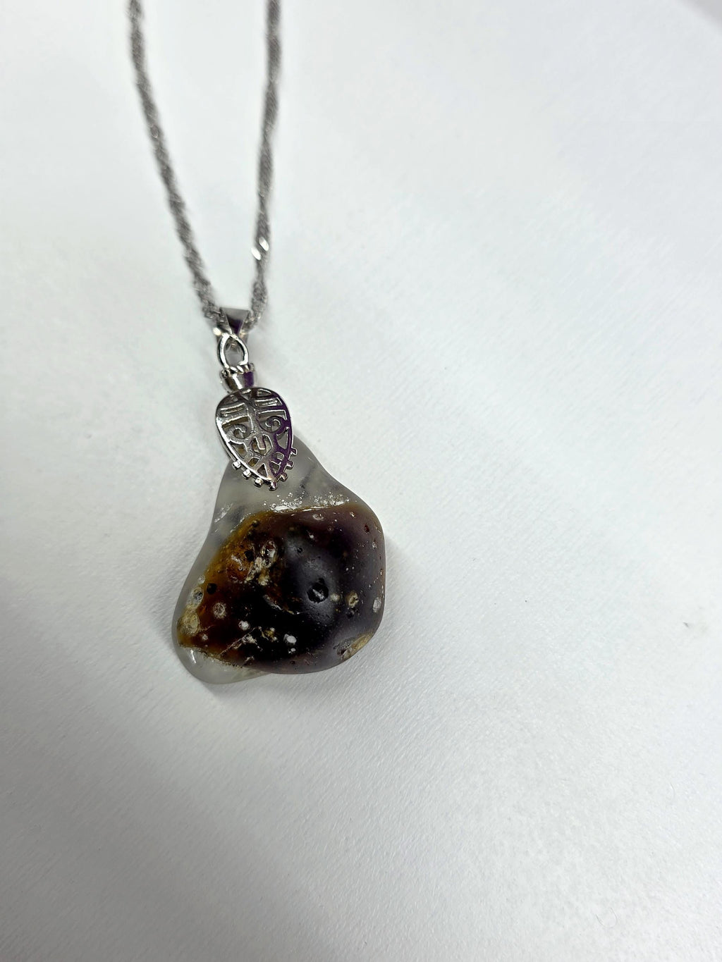 Just Me After the Fire Necklace, Bonfire Glass Pendant, Rustic Copper Statement Necklace, One of a Kind Artisan Jewelry