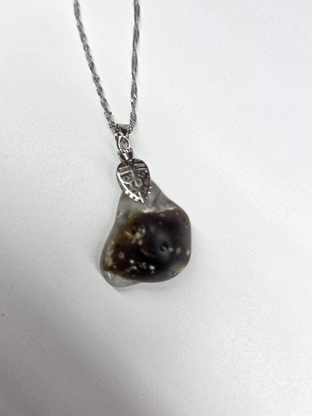 Just Me After the Fire Necklace, Bonfire Glass Pendant, Rustic Copper Statement Necklace, One of a Kind Artisan Jewelry