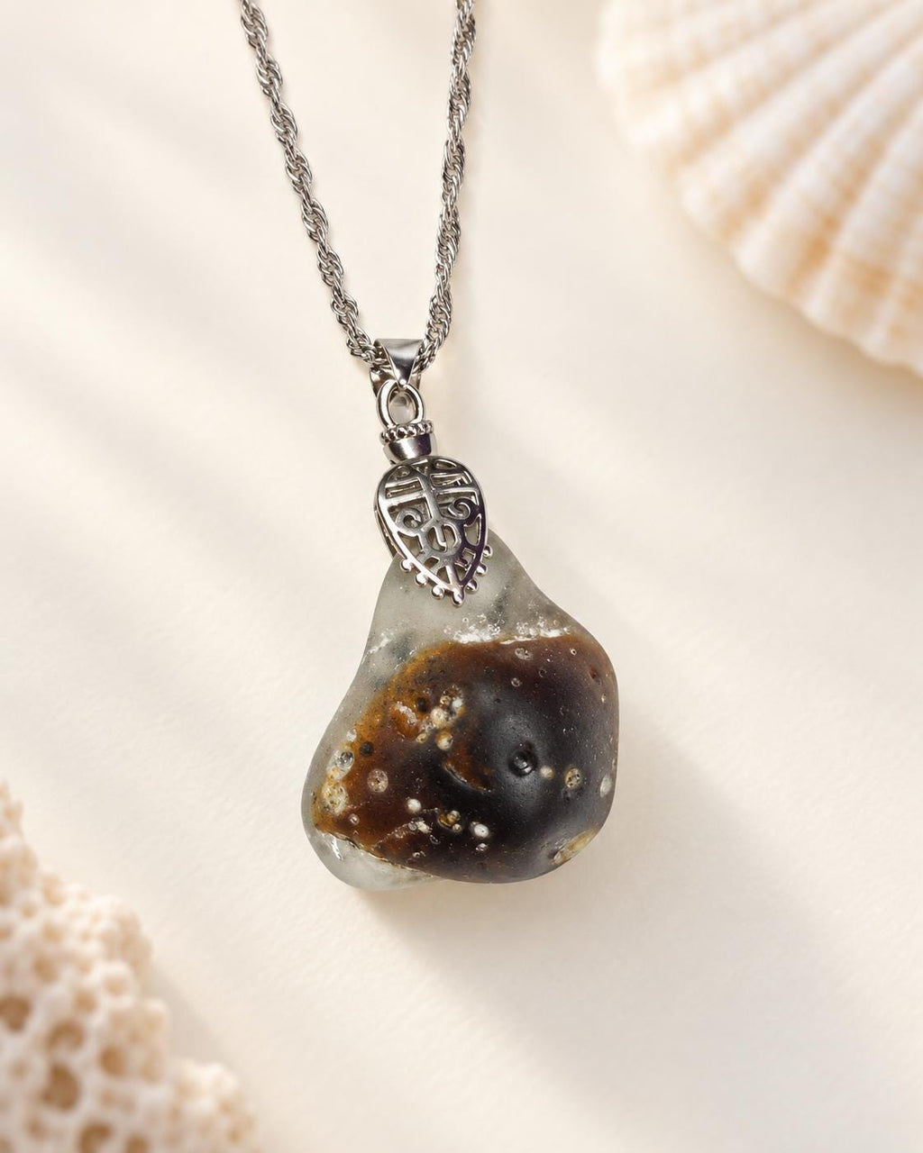 Just Me After the Fire Necklace, Bonfire Glass Pendant, Rustic Copper Statement Necklace, One of a Kind Artisan Jewelry